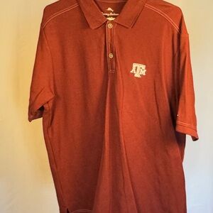 Tommy Bahama Red Polo Shirt with Classic Design and Soft Fabric